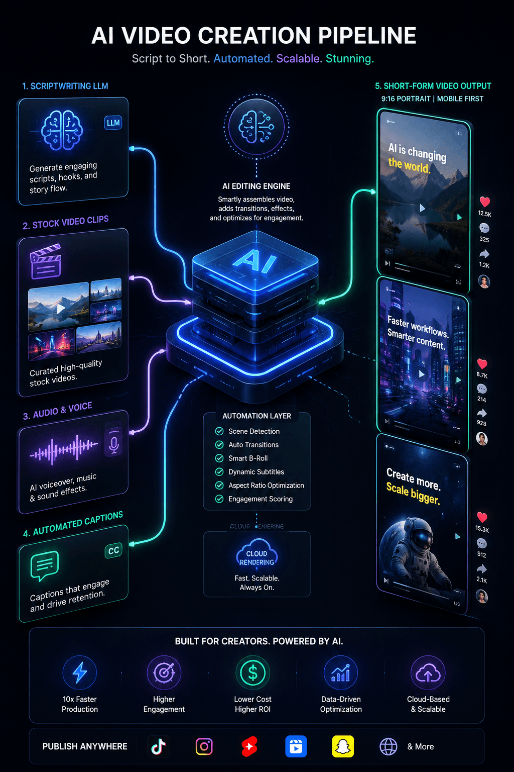 Mass-produced AI videos versus human-reviewed AI content designed for quality and monetization